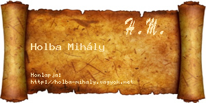 Holba Mihály névjegykártya