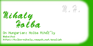 mihaly holba business card